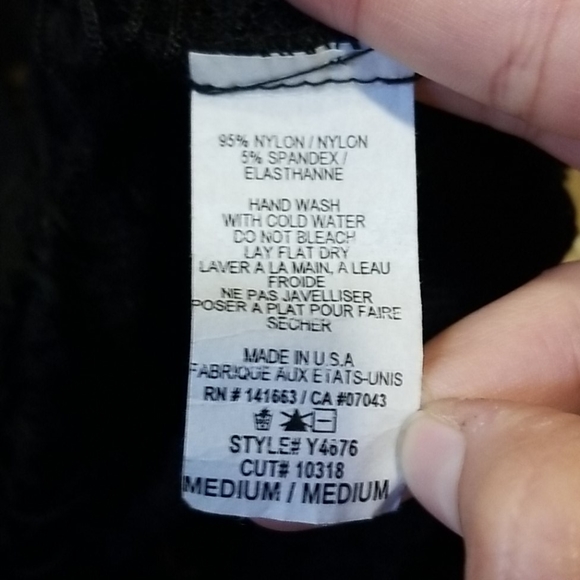 DULCIE Anthropologie black sleeveless lace tank top with black fringe M - Picture 8 of 8